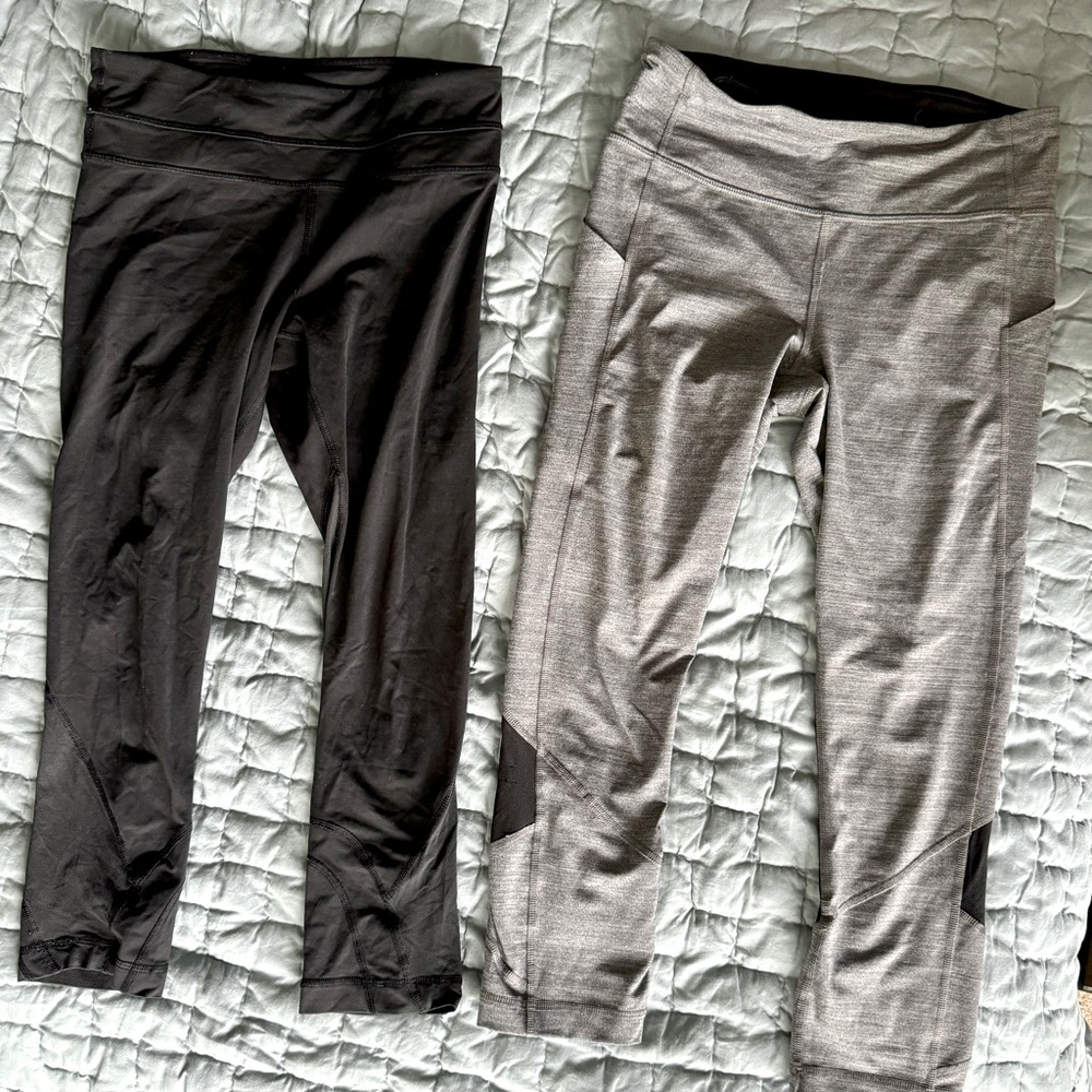 Lululemon cropped leggings Ladies size 6 - 2 pair